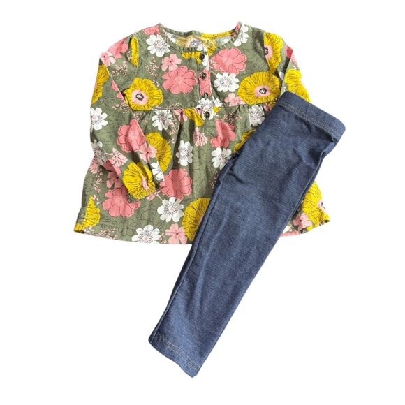 child of mine Other - Child of Mine Floral Top and Legging Set | 2T